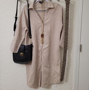 Harve Benard line tan mini dress. Size M